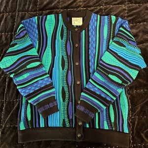 INCREDIBLE NWOT Toorallie Pure Merino Wool Striped Button Cardigan Sweater